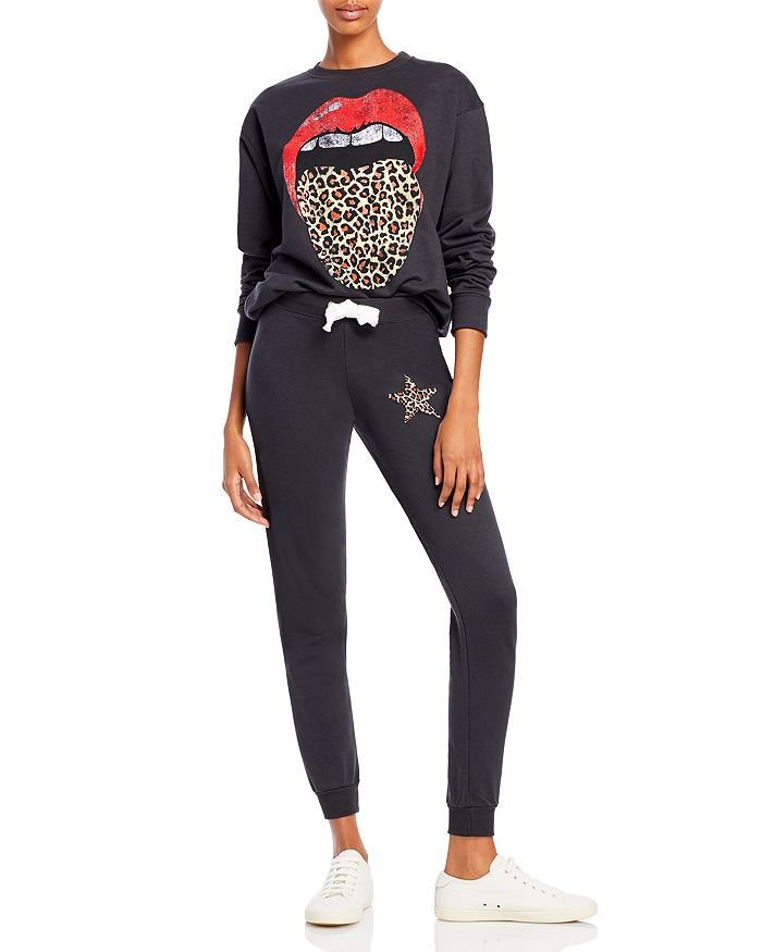 Prince Peter - Leopard Tongue Pullover Sweatshirt & Star Joggers