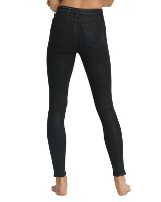 rag bone Nina High Rise Skinny Jeans in Coated Black - Main Image