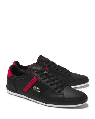 lacoste shoes red and black