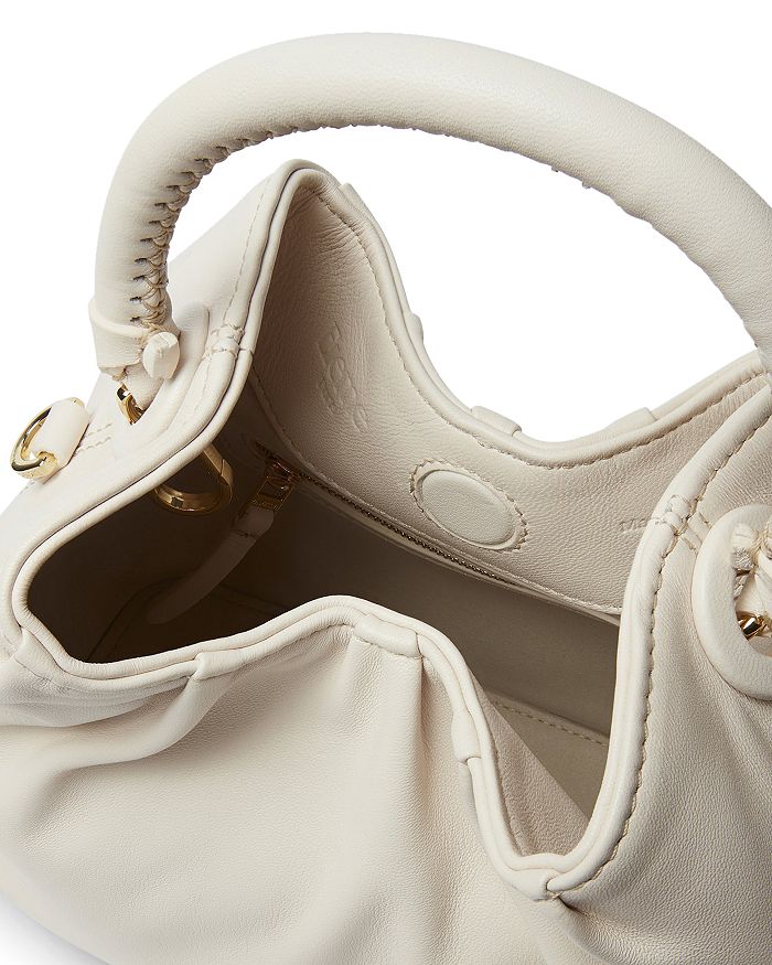 Dumpling Small White Leather Handbag