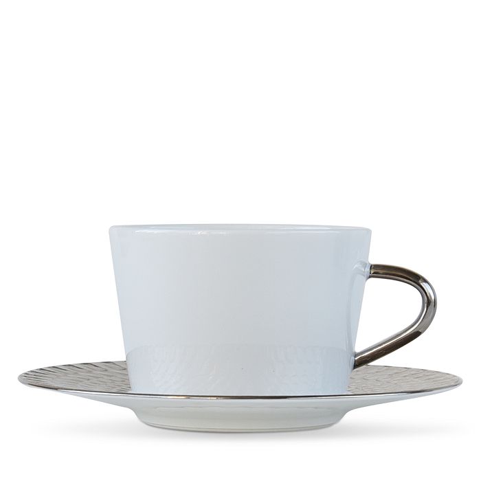 Shop Bernardaud Twist Platinum Tea Cup - 100% Exclusive In White/platinum