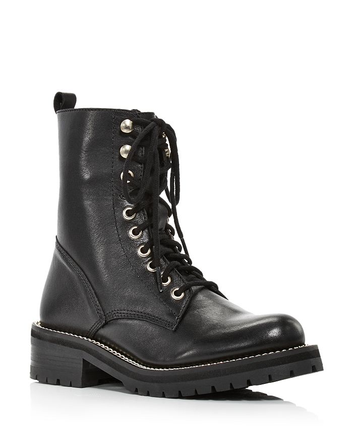 Aqua Women's Jes Lace Up Boots - 100% Exclusive In Black Leather