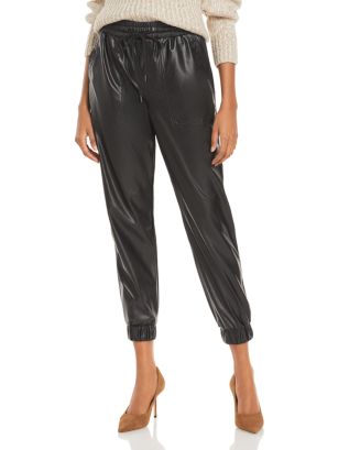 BLANKNYC Cropped Faux Leather Pull On Pants | Bloomingdale's