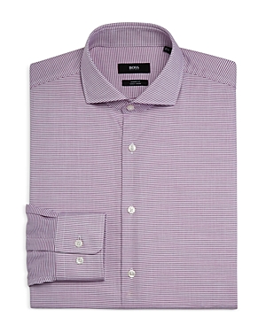 Boss Men's Mark Us Cotton Micro Dot Sharp Fit Dress Shirt
