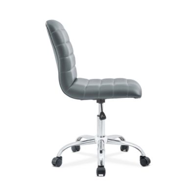  Ripple Armless Mid Back Vinyl Office Chair