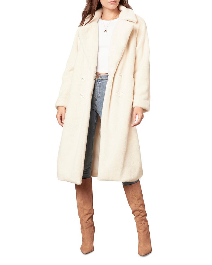 cupcakes and cashmere Celestia Faux Fur Trench Coat | Bloomingdale's