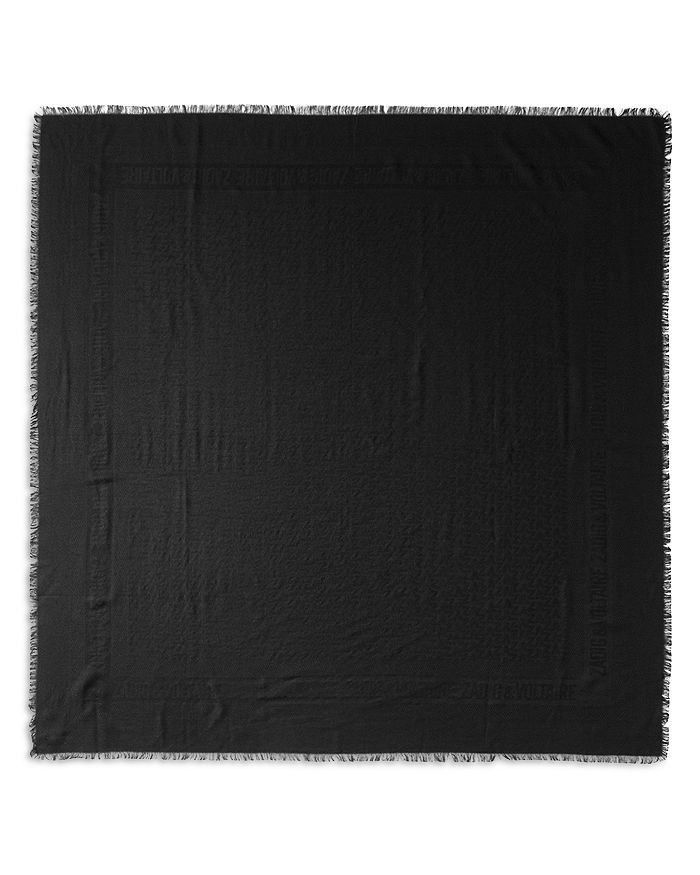 Zadig & Voltaire Glenn Solid Stole In Noir