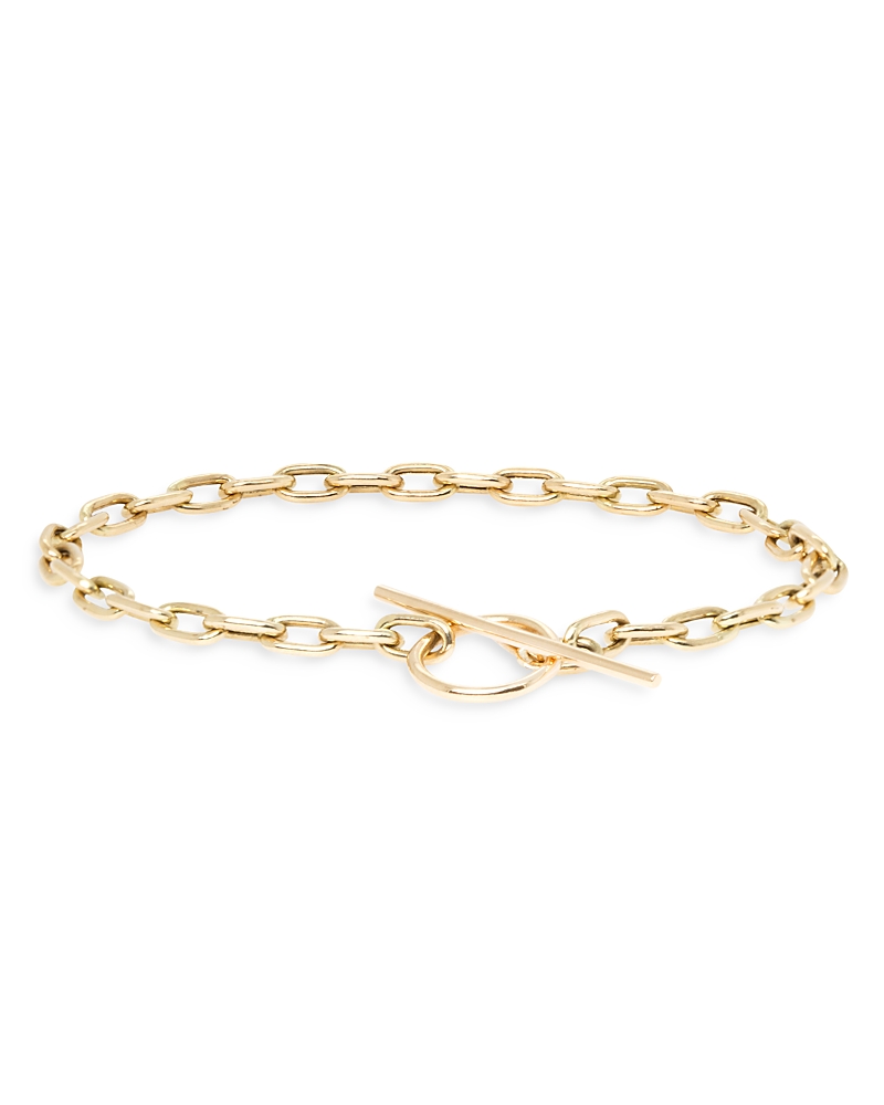 Zoë Chicco 14k Yellow Gold Square Link Toggle Bracelet In Yellow Gold