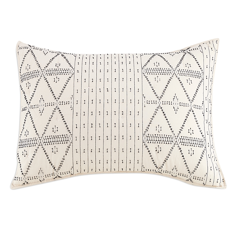 Lemieux Et Cie Geo Tick Cotton Sham, King In Cream