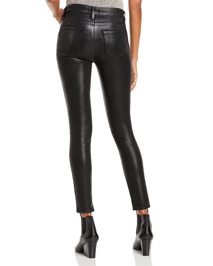 Shop Paige Hoxton High Rise Ankle Skinny Jeans In Black Fog Luxe Coating