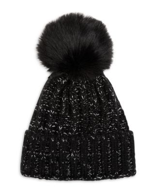 kyi kyi fur pom pom hat