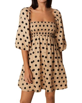 Faithfull the Brand Dallia Linen Puff Sleeve Mini Dress | Bloomingdale's  Women