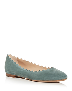 Shop Chloé Women's Lauren Ballet Flats In Cloudy Turquoise