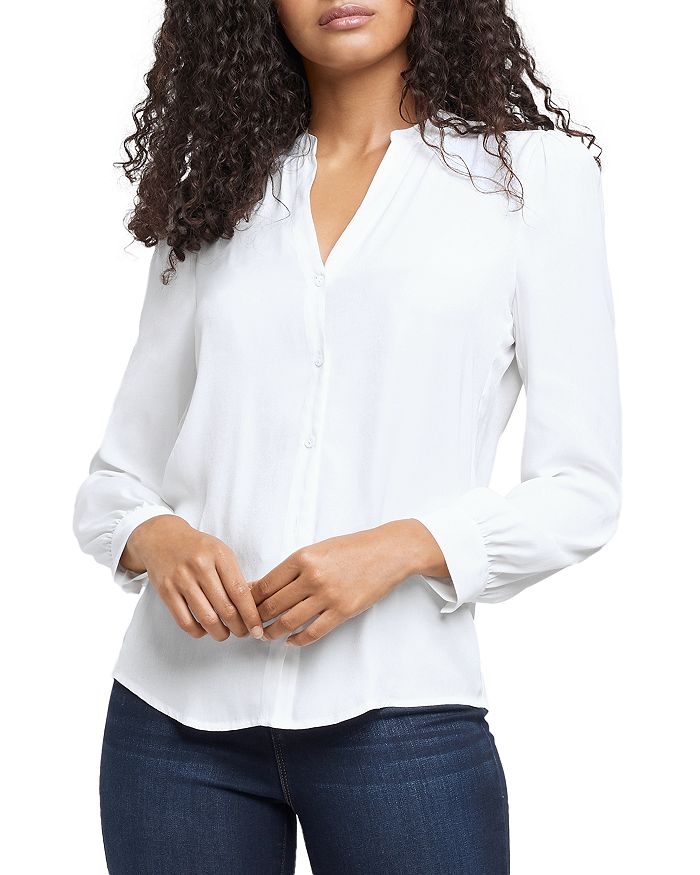 L Agence L'agence Florent Long Sleeve Blouse In Ivory