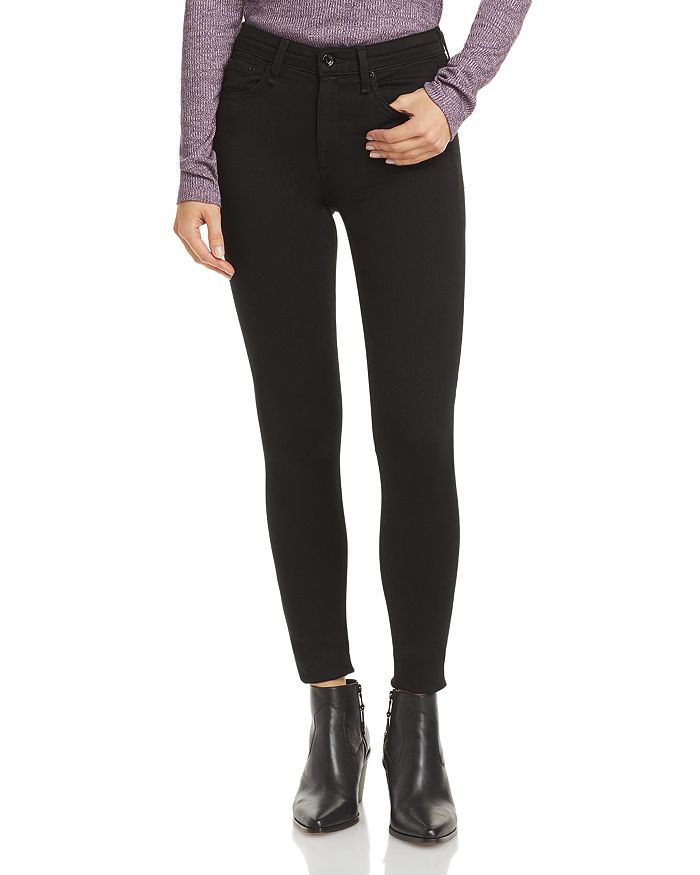 rag & bone Cate Mid-Rise Skinny Jeans in Black | Bloomingdale's