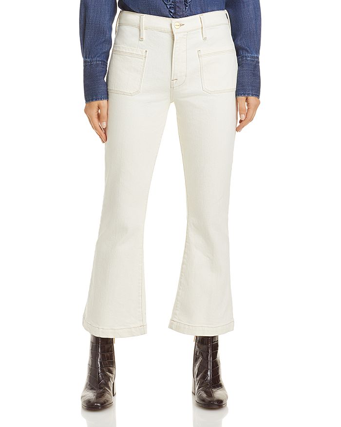 Frame le bardot best sale crop flare jeans