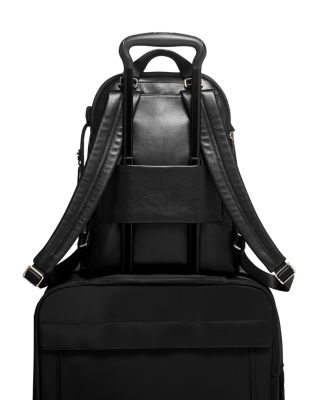 tumi leather backpack