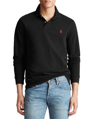 Polo Ralph Lauren Long Sleeve Polo Shirt In Black