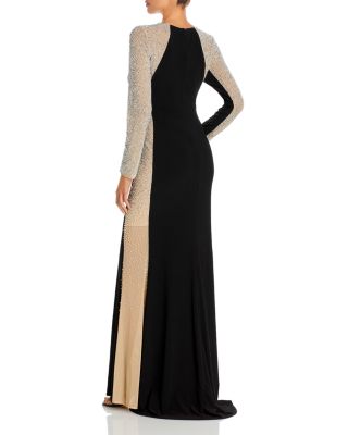 black full length evening dress