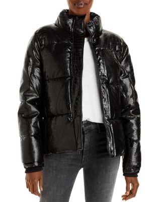 Marc New York Marc New York Croc Embossed Faux Leather Puffer Jacket 75 off Comparable value 200 Bloomingdale s