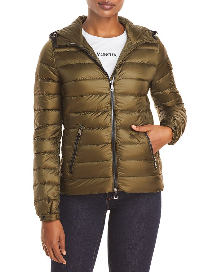 Moncler Bles Hooded Down Puffer Coat In Olive