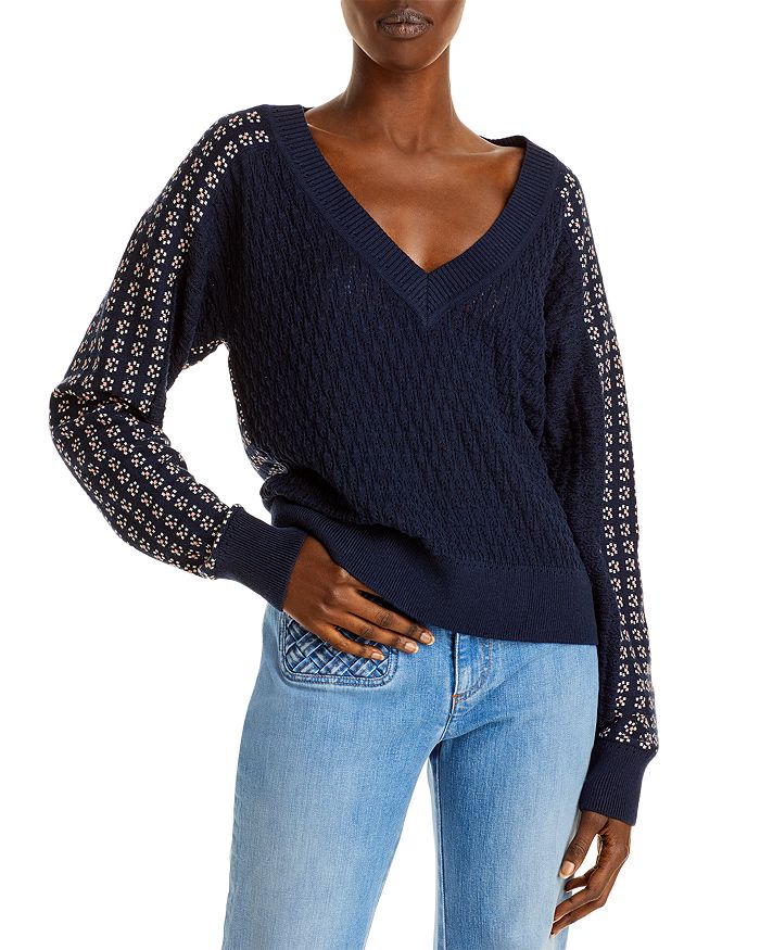 SEE BY CHLOÉ SEE BY CHLOE PATTERNED SWEATER,S21SMP17550