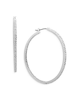 Ralph Lauren - Pavé Hoop Earrings in Sterling Silver