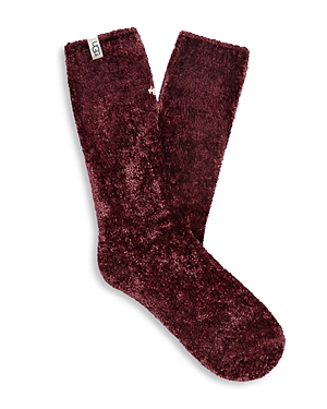 Ugg Leda Cozy Crew Socks In Wild Grape