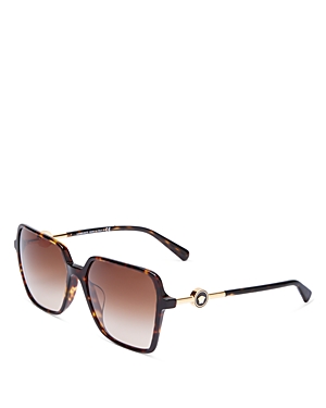 Versace Women's Square Sunglasses, 58mm In Gold / Dark Brown
