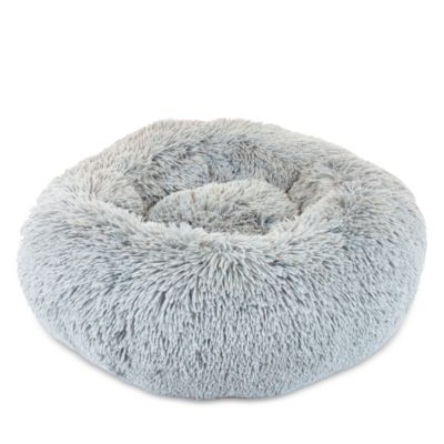Precious Tails - Super Lux Shaggy Donut Bolster Pet Bed, Medium