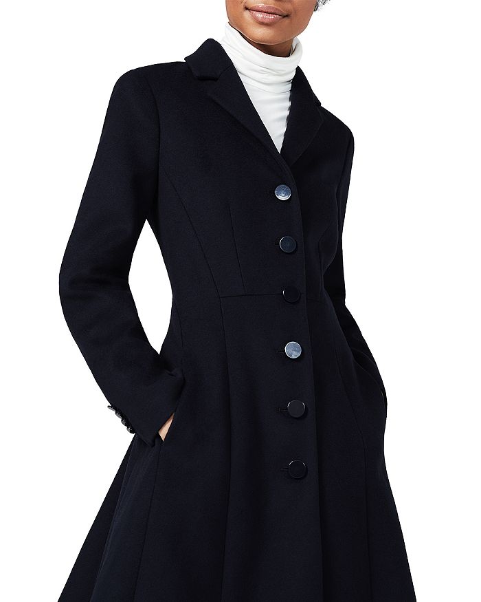 Hobbs London Milly Riding Coat In Navy