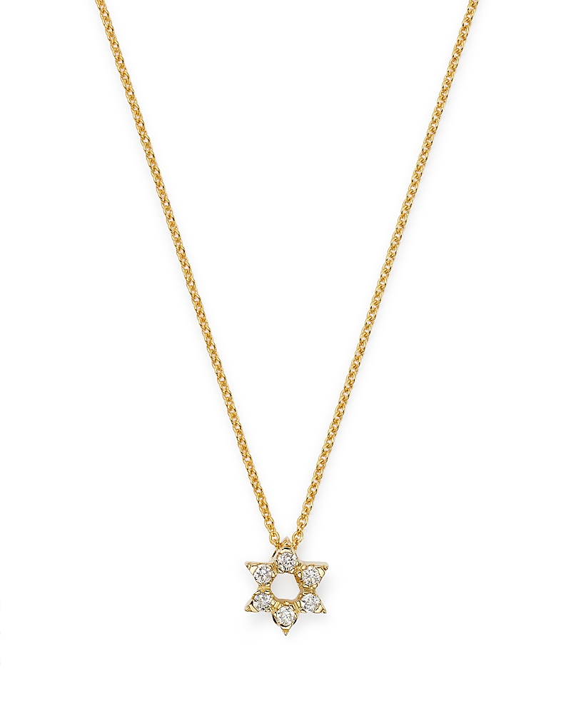Roberto Coin 18K Yellow Gold Diamond Star of David Pendant Necklace, 16