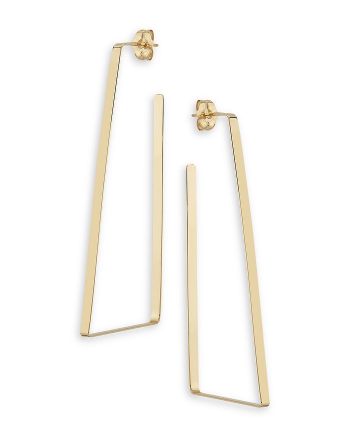 Bloomingdale's - Flat Geometric Hoop Earrings in 14K Yellow Gold - 100% Exclusive