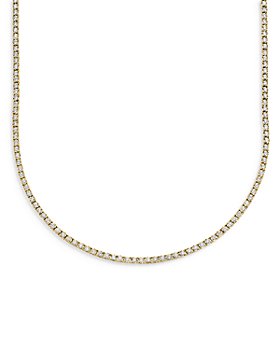 Moon & Meadow - Diamond Tennis Necklace in 14K Yellow Gold, 3.96 ct. t.w. - 100% Exclusive