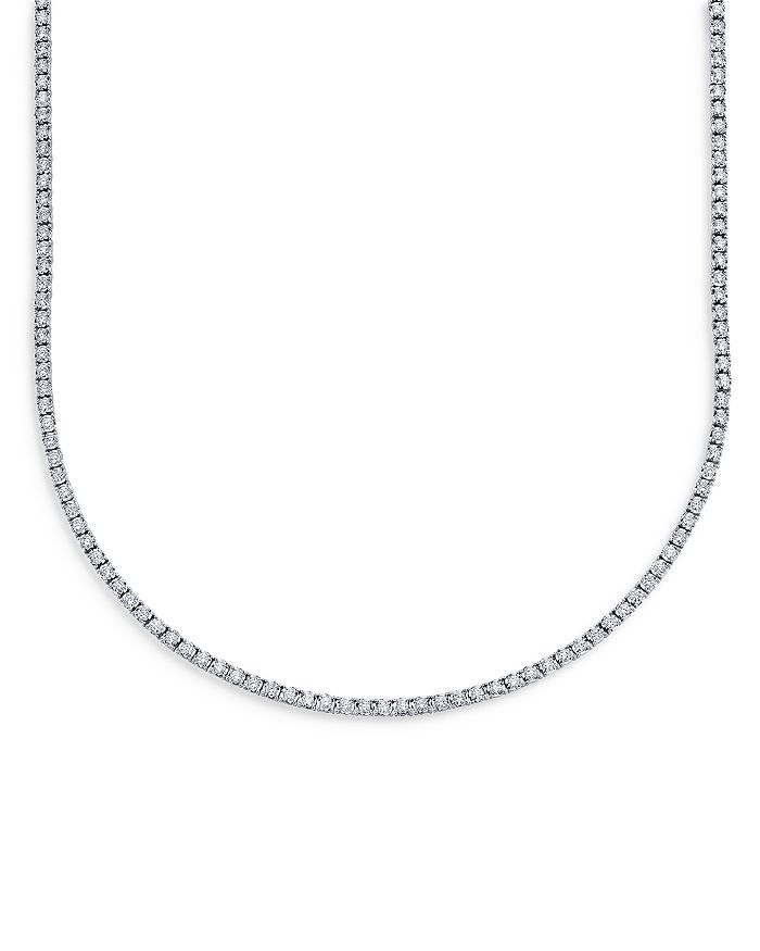 Moon & Meadow Diamond Tennis Necklace In 14k White Gold, 3.96 Ct. T.w. - 100% Exclusive