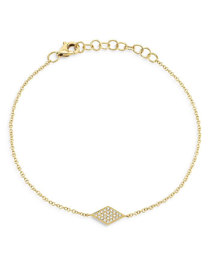 Moon & Meadow 14k Yellow Gold Diamond Geometric Pendant Bracelet - 100% Exclusive
