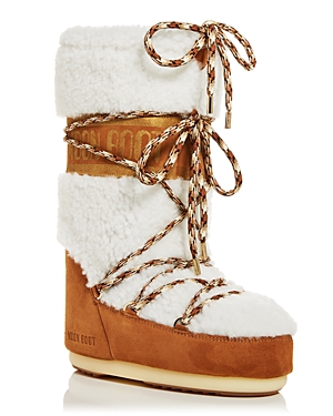 Shop Moon Boot Women's Tall Shearling Cold Weather Boots In Whiskey