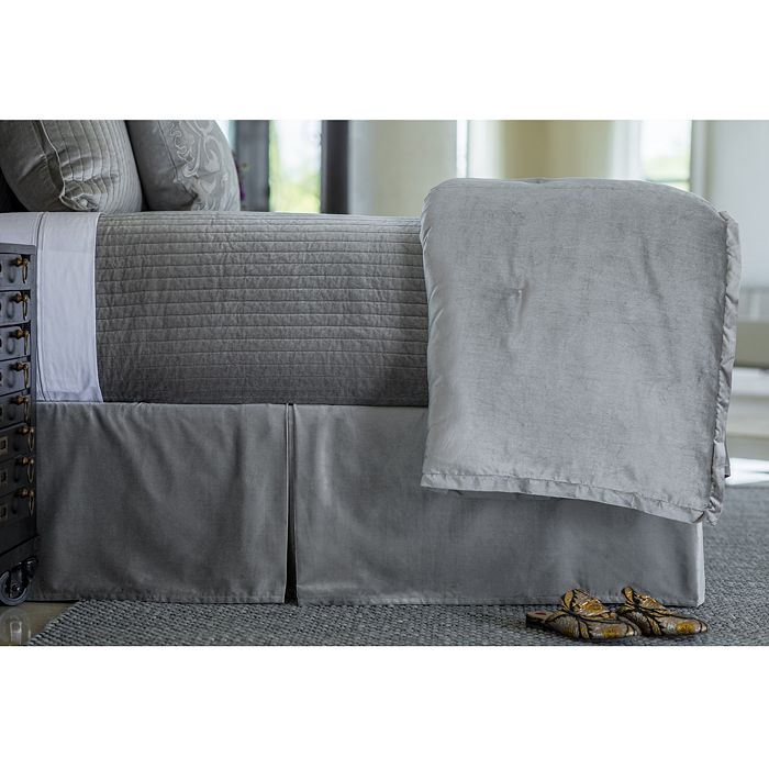 Shop Lili Alessandra Aria Quilted Coverlet, King In Light Gray