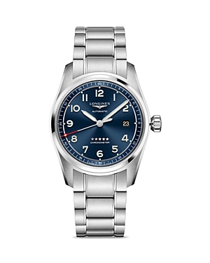Longines Spirit Watch, 40mm In Blue/silver