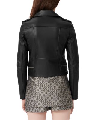 Maje Basalt Leather Moto Jacket | Bloomingdale's