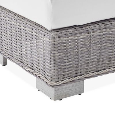 Conway Sunbrella&reg; Outdoor Patio Wicker Rattan Armless Chair