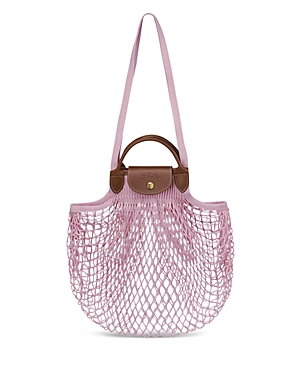 Longchamp Le Pliage Filet Knit Bag In Powder Pink