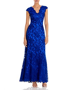 Scalloped-Edge Lace Gown Bloomingdales Women Clothing Dresses Evening dresses 