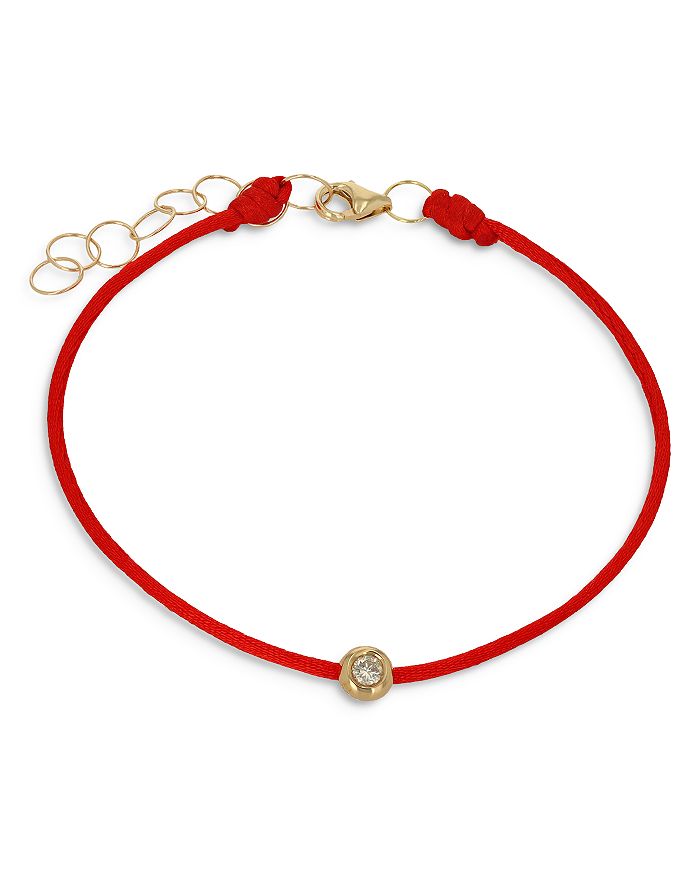 Moon & Meadow 14k Yellow Gold Diamond Cord Bracelet - 100% Exclusive