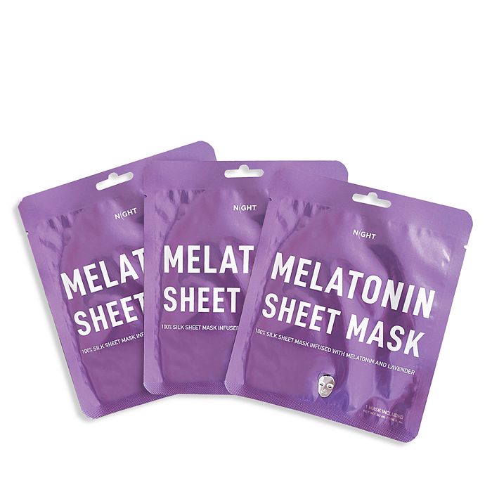 Night Melatonin Silk Sheet Mask, Set Of 10 In Clear