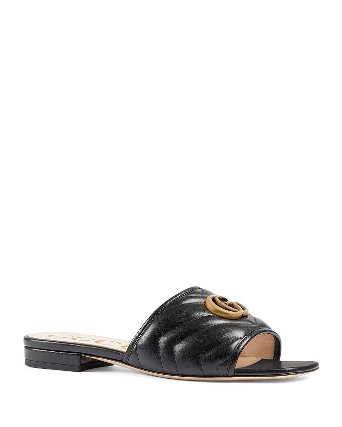 Gucci Women's Jolie Quilted Sandals - Nero - Size 5