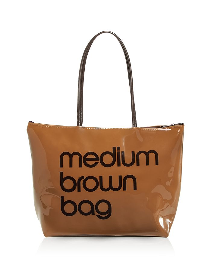 Bloomingdale's Medium Brown Zip Top Bag