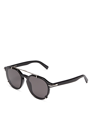 Shop Dior Blacksuit Ri Pantos Sunglasses, 56mm In Black/gray Solid