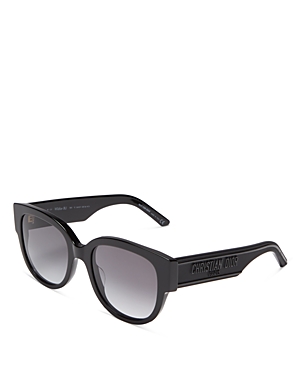 Dior Wil Bu Butterfly Sunglasses, 54mm In Shiny Black/gradient Smoke