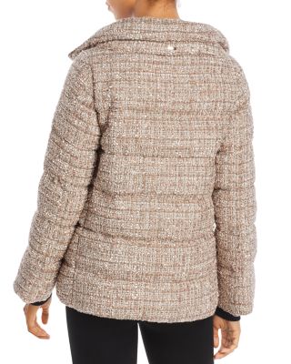 Herno Short Tweed Puffer Coat Bloomingdale's